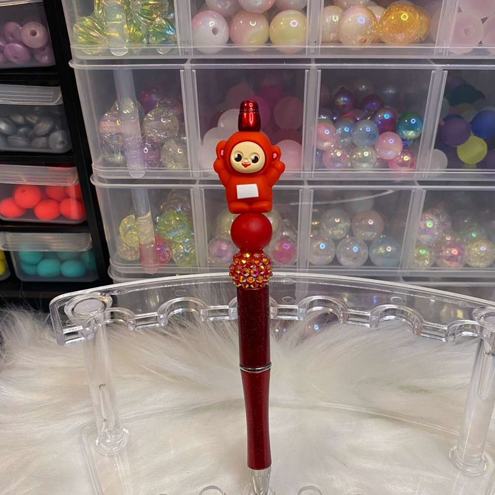 Red Teletuby Beaded Pen